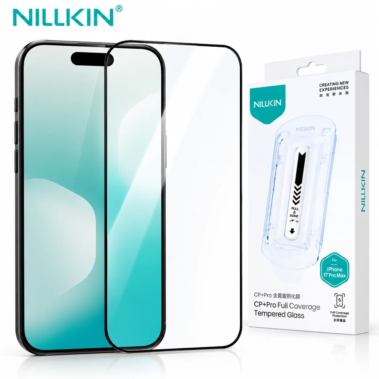واقي شاشة زجاجي مقوى من نيلكين لهاتف iPhone 18 Pro Max، طراز CP+PRO، بتصميم 2.5D، وسُمك 0.3 مم.