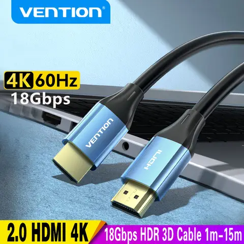 Vention HDMI 케이블 PS4 용 15M 4K 2.0 케이블 Xiaomi Mi Box HDMI 오디오 케이블 스위치 분배기 TV HDMI 분배기 비디오 코드 HDMI