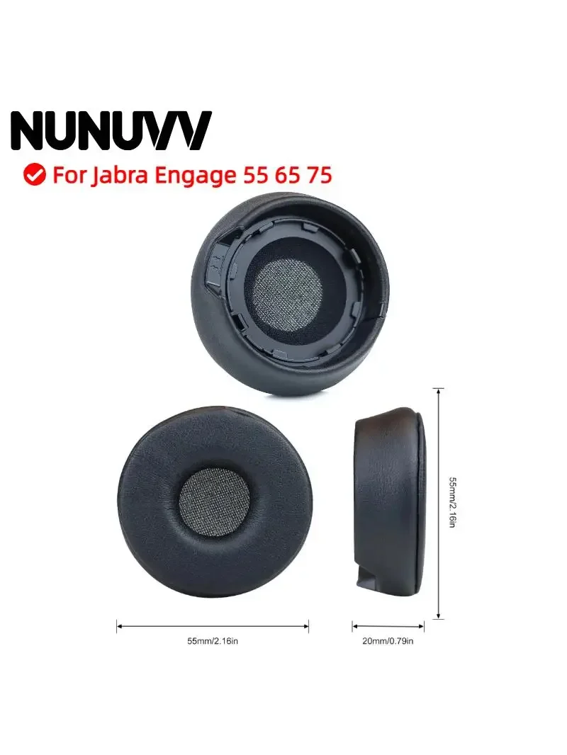 NUNUVV Zamienne Nauszniki Piankowe z zapięciem do słuchawek Jabra Engage 55 65 75, Nakładki na słuchawki, Osłony na słuchawki, Zestaw słuchawkowy — zdjęcie produktu 7