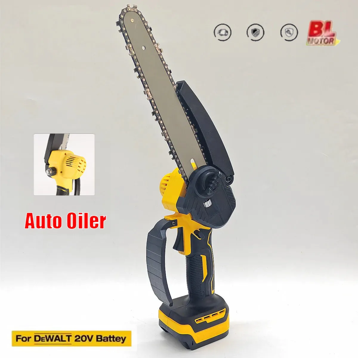 

Подходит для DeWALT 20 В 18 В, аккумуляторная бесщеточная 8-дюймовая бензопила, автоматическая масленка, электрическая аккумуляторная цепная пила для обрезки, режущие электроинструменты