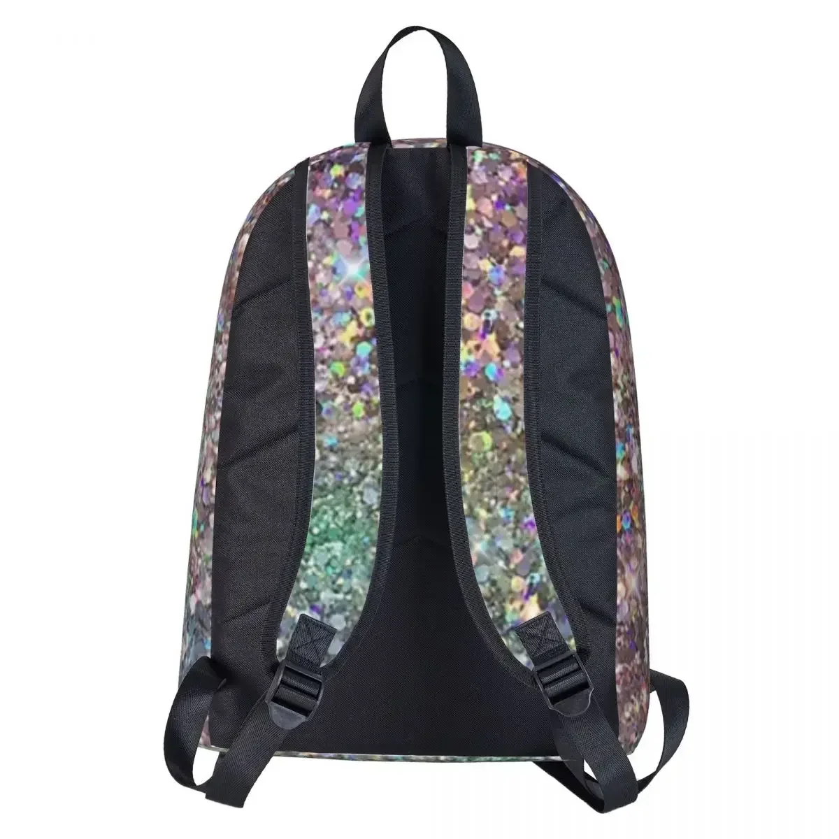 Rainbow Mixed Glitter Digital Art NOT REAL GLITTER Woman Backpacks Boys Girls Bookbag Fashion Children School Bags Portability