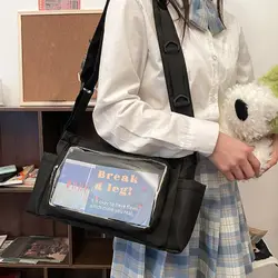 Borse a tracolla stile Collage giapponese per donna trasparente Kawaii Itabag per bambole nuova borsa a tracolla 2024 Ita Bag JK Bag Bolso