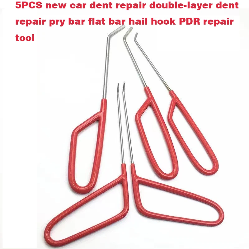 5PCS new car dent repair double-layer dent repair pry bar flat bar hail hook PDR repair tool