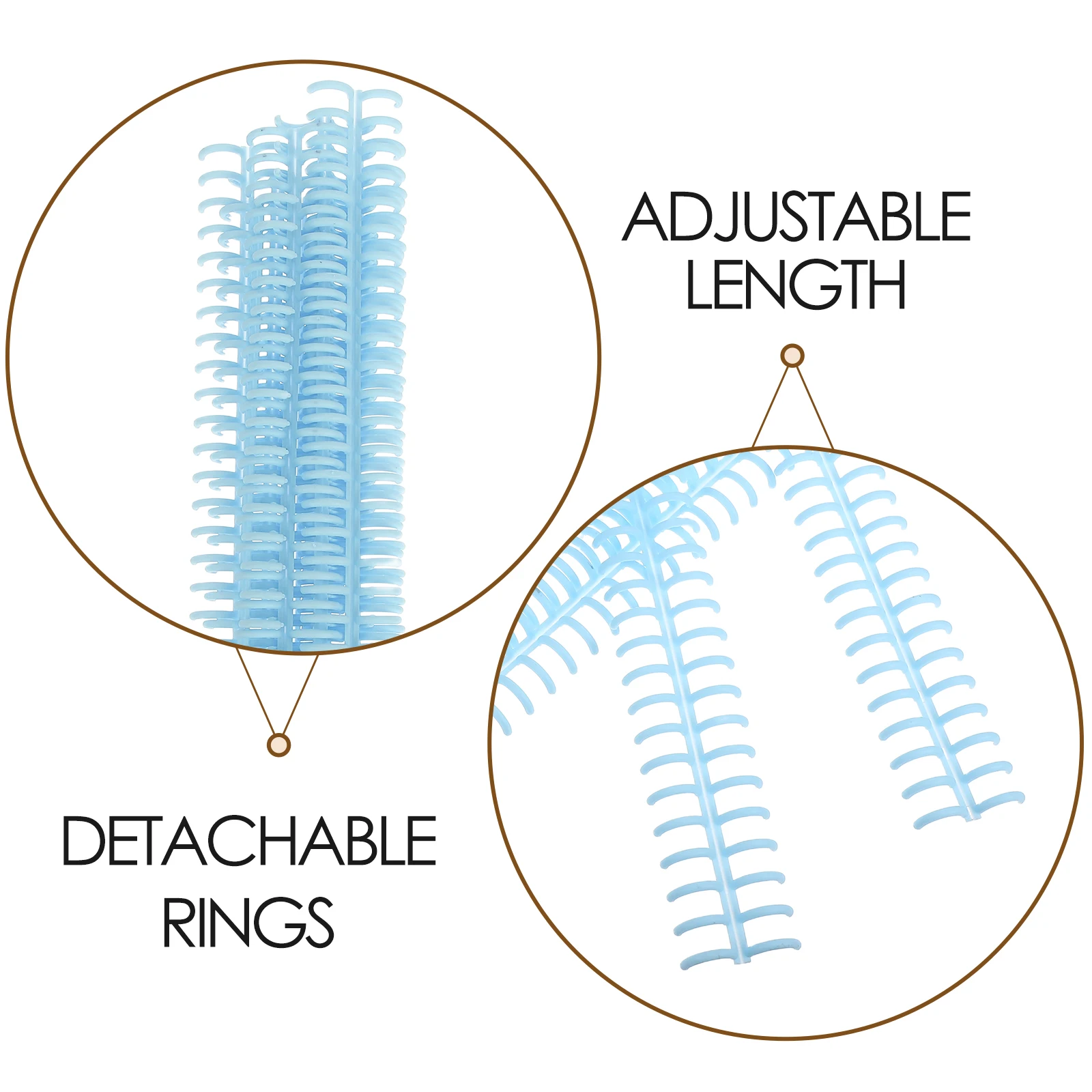10 pezzi di raccoglitori a fogli sciolti a 30 fori, pettini di rilegatura regolabili per ufficio, scuola, casa, spirale in plastica, rilegatura a clic