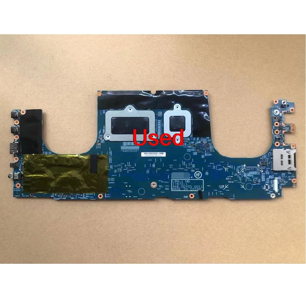 

LPM-1 MB 17870-1 For Lenovo ThinkPad X1 Extreme 1st Gen Laptop Motherboard with CPU I7-8750H GPU N17P FRU 01YU697 01YU955