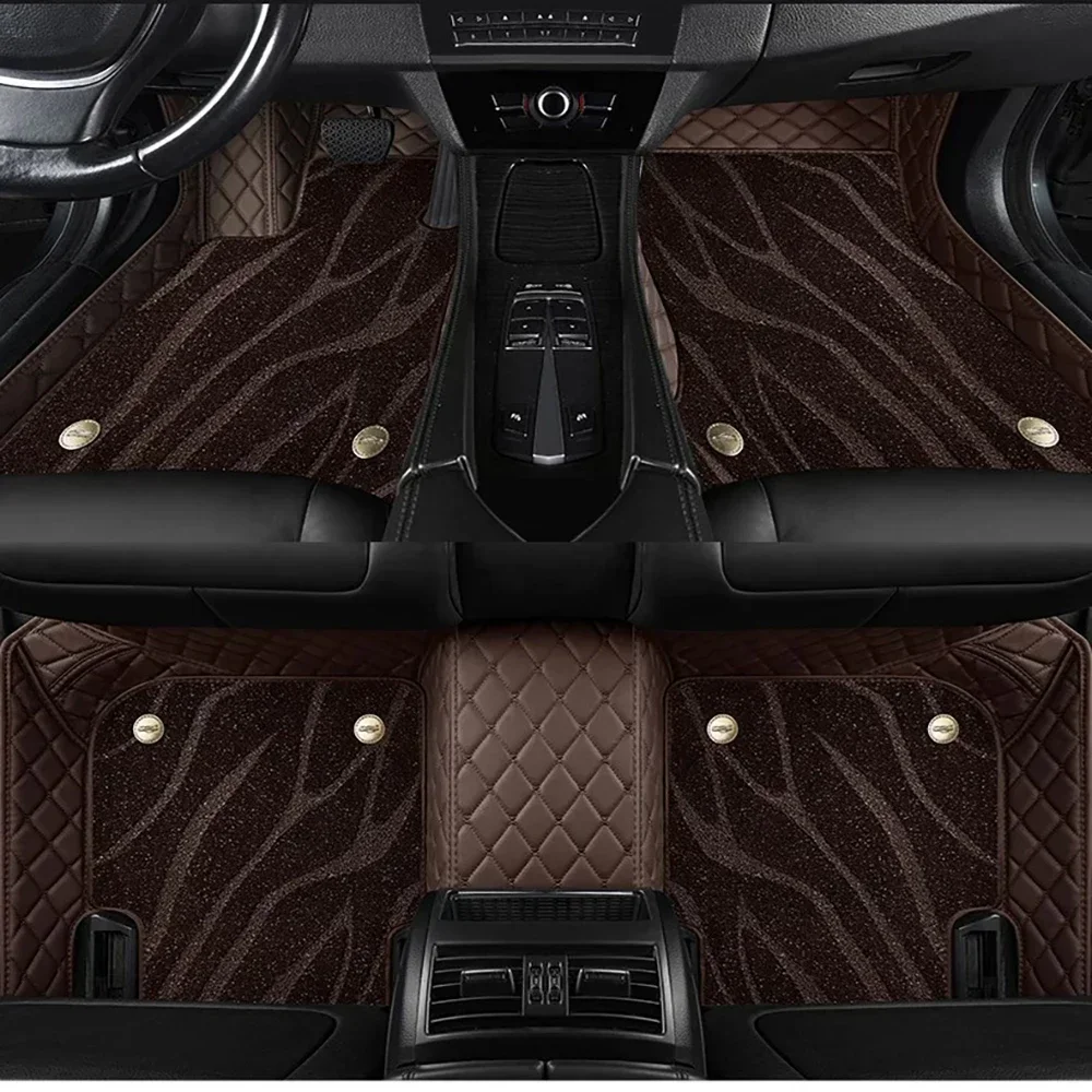 

For Fiat 500 500C Auto Carpets Auto Double Layer 5D Custom Car Floor Mats Carpets Foot Coche Accessorie