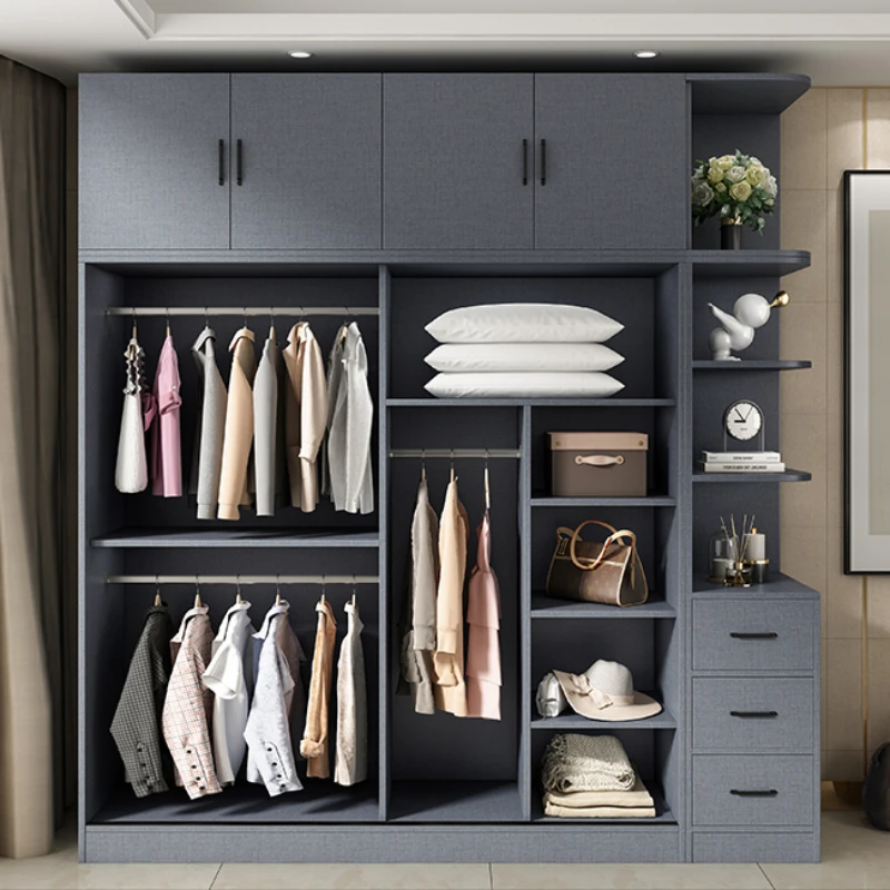 Aesthetic Clothes Girls Wardrobe Nordic Full Size Storage Cabinets Wooden Wardrobe Sliding Doors Quarda Roupas Closets Armables