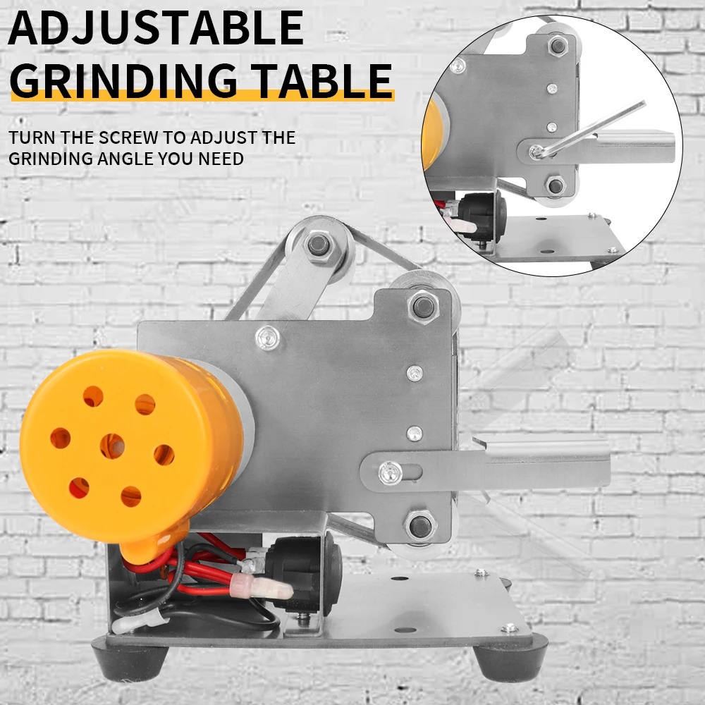 Multifunctional Desktop Mini Electric Abrasive Belt Sandpaper Polishing Machine DIY Angle Grinder Sharpening Machine with belts