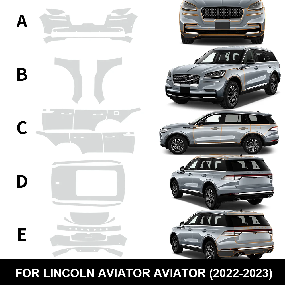 

ТПУ для Lincoln Aviator 2022-2023 Защитная пленка для автомобильной краски Precut PPF прозрачный комплект аксессуаров прозрачная наклейка на корпус