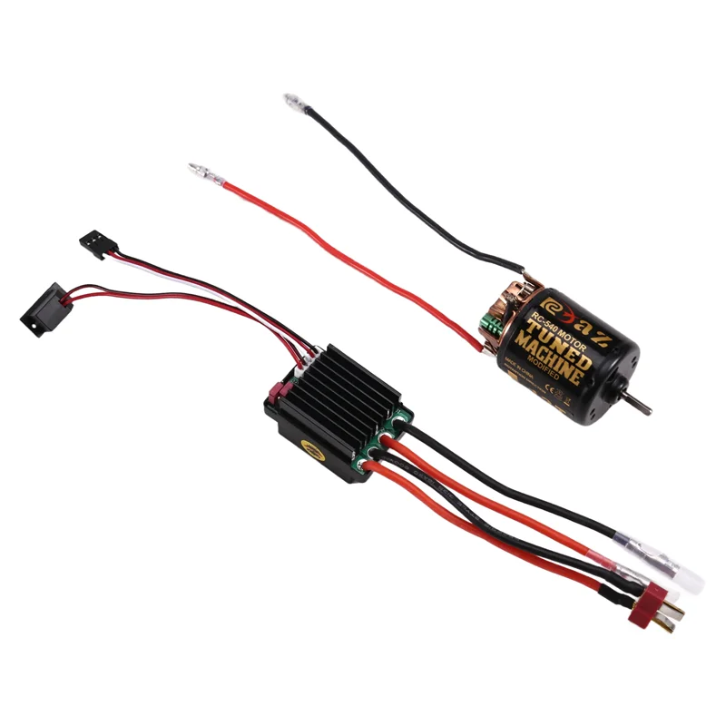 AT82-540 Brushed Motor ESC Speed Control Combination Set Climb Drift Racing For 1/10 RC Cralwer/Boat