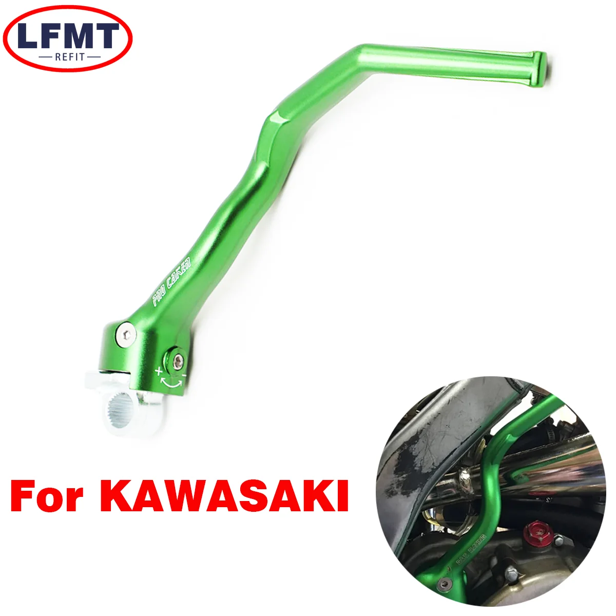 

Motorcycle CNC Aluminum Forged Kick Start Starter Lever Pedal For Kawasaki KAWASAKI KX250F KX 250F 2013-2016 2017 2018 2019 2020