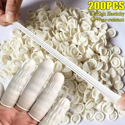 New Disposable Finger Covers Natural Latex Non-slip Anti-static Gloves Fingertips Protector Fingers Cots Nail Tools Thumb Caps