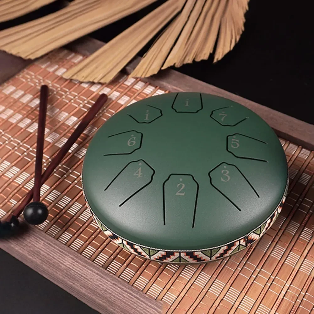 

6 Inch 8 Tone Tongue Drum Small Ethereal Drums Children Steel Hand Pan Drum Meditation Yoga Professional Percussion Instruments