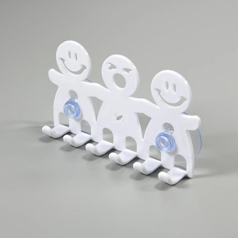 1 PC Toothbrush Holder Wall-mounted Suction Cup 5 Cute Cartoon Smile Tooth Holder