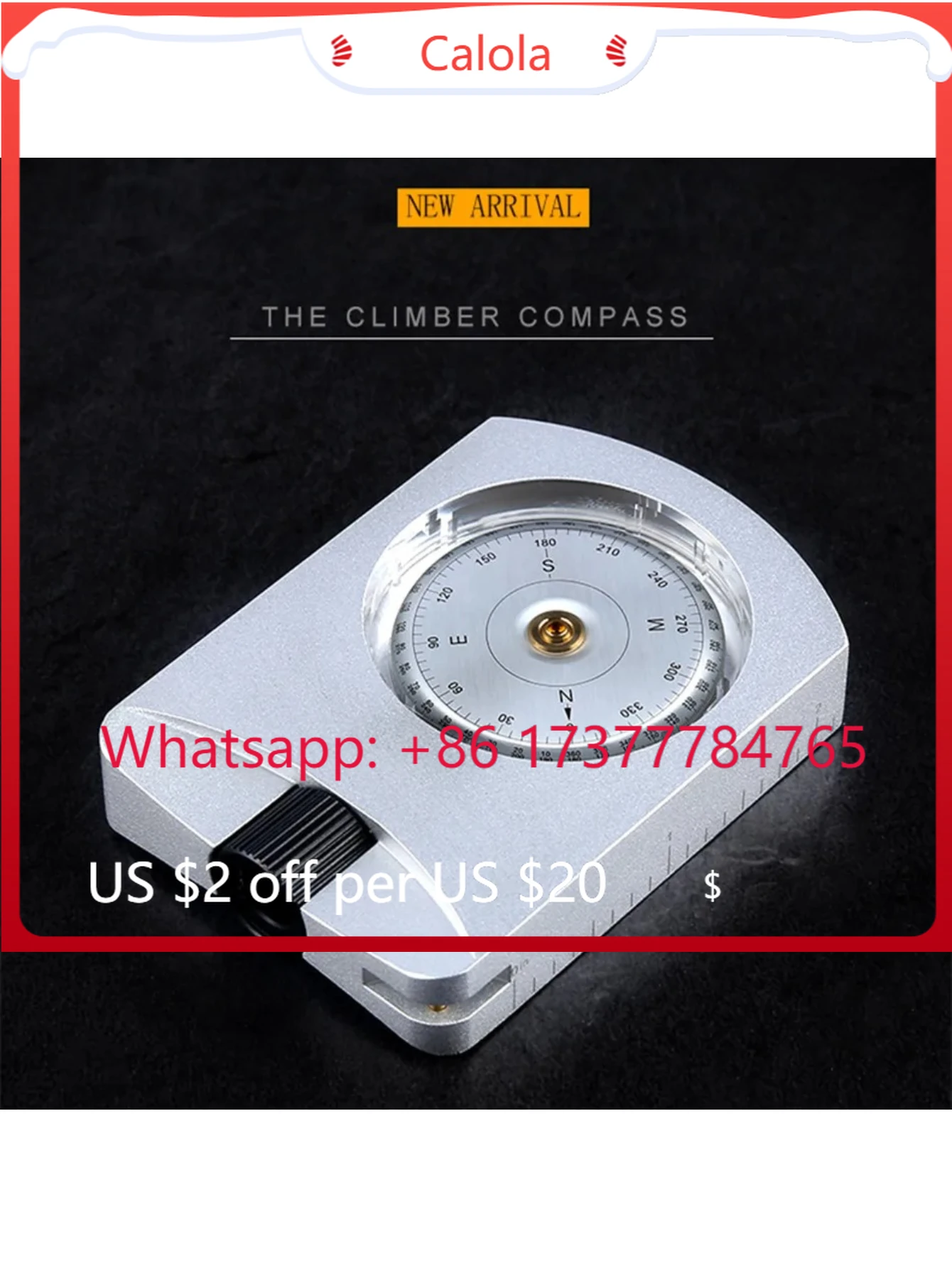 

Aluminum Sighting Compass OP005 Professional Mountaineering Positioning Distance Measuring Compass