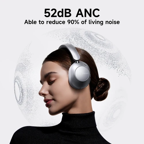 Imagen 2 del producto Picun F6 auriculares inalámbricos con cancelación activa de ruido seguimiento de cabeza Audio 3D 40mm auriculares Bluetooth ANC de alta resolución Control por aplicación HIFI