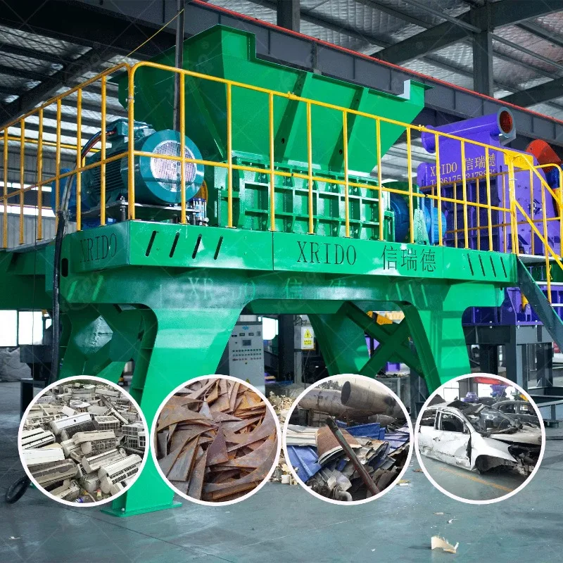 Customized Waste metal shredder machine Large Engine Housing Color Steel Sheet Scrap Iron  Double Shaft Shredder Machine