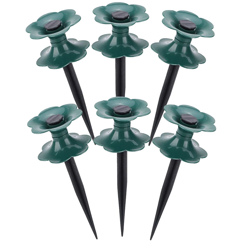 

6 Pcs Garden Hose Guide Spikes Lawn Pipe Wheel Black Green Reusable Durable PP Material Water Hoses Gardening Supplies