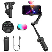 AOCHUAN Smart X2 Smartphone Gimbal Stabilizer With built-in extension pole and LED display For iPhone and Android phone GImbal