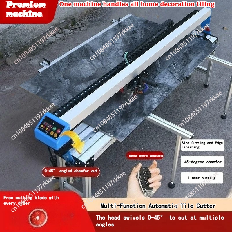 3000W Automatic Tile Cutting Machine 30mm Depth, Electric Porcelain Saw Waterjet Slotting 45 Degree Bevel Cutter