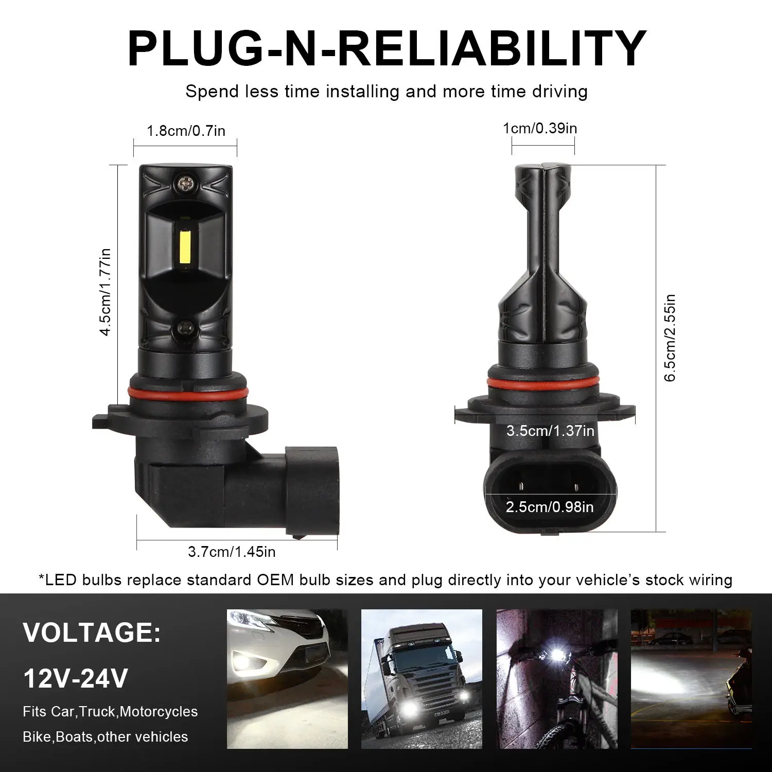 2 قطعة 9006 HB4 LED مصابيح الضباب إكسسوارات مضيئة الجمعية شعاع تحويل عدة 6000K 4000LM 40 واط سيارة ضوء الجمعيات