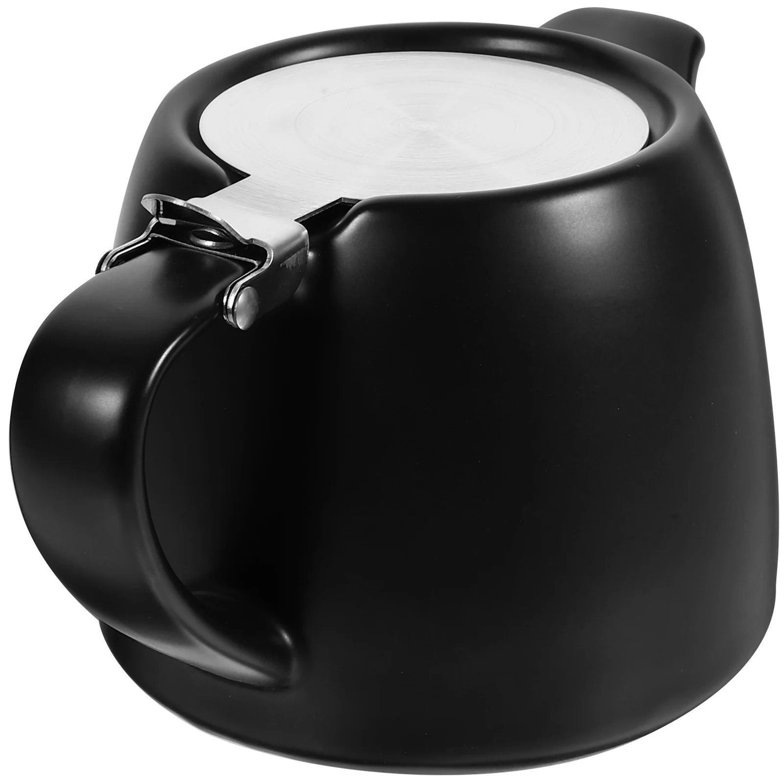 

Teapot Kitchen Kettle with Strainer Warmers for Retro Black Iron Metal Handle Pots Party