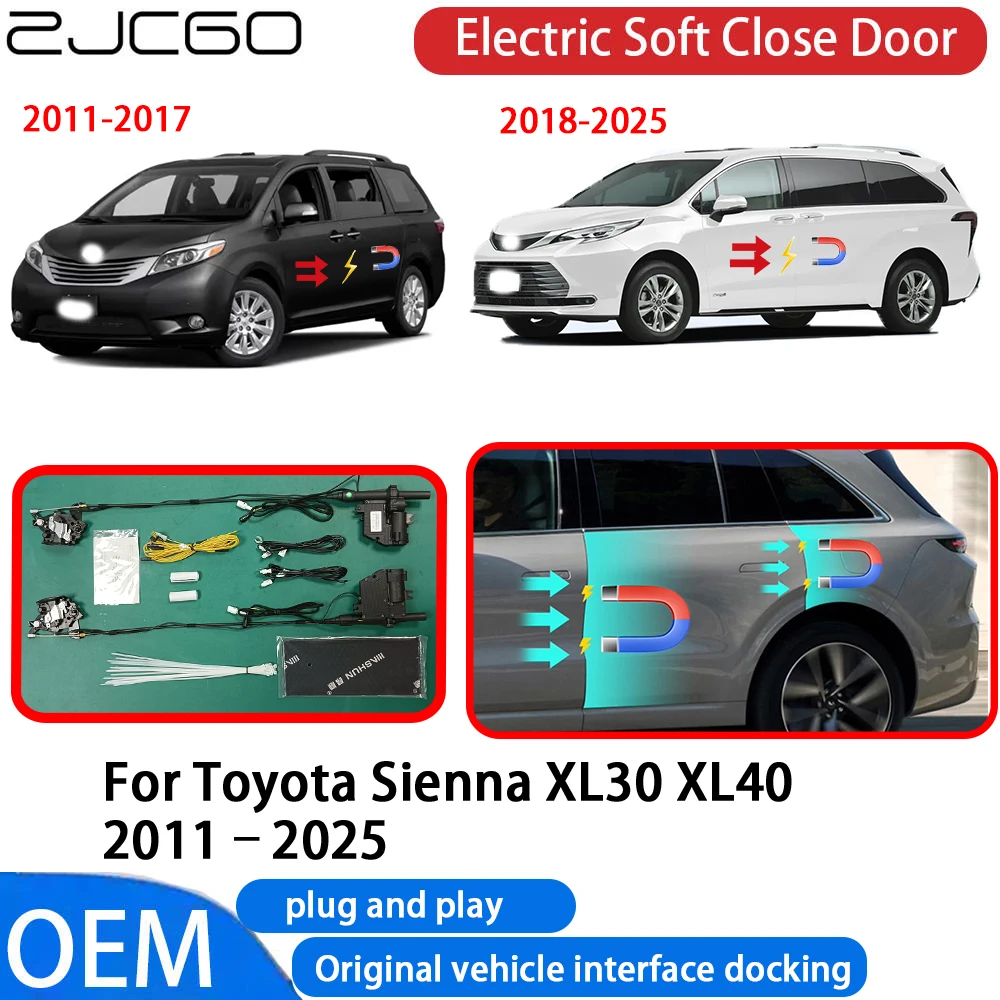 for Toyota Sienna XL30 XL40 2011–2025 Car Automatic Electric Soft Close Door Closer System OEM Plug and Play Comfort Closing