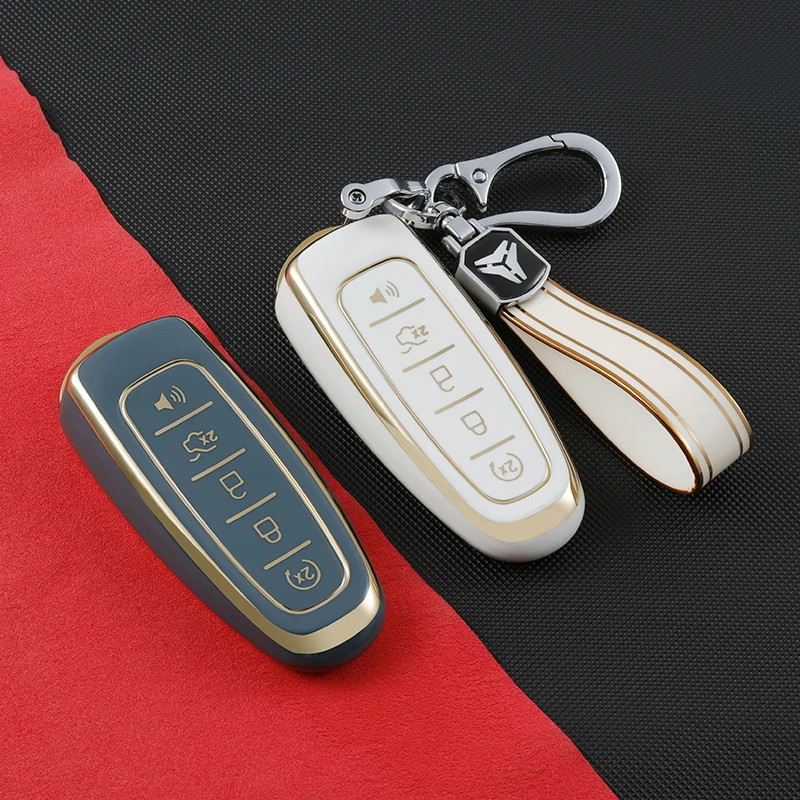 For Ford Focus Edge Explorer Expedition C-Max Escape Flex Titanium Car Remote Control Key Case Cover Shell Fob Holder Keychain