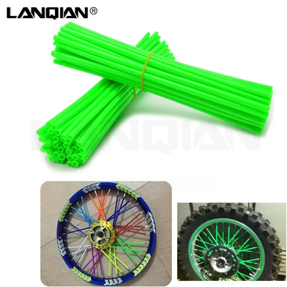 

72pcs Universal Motorcycle Dirt Bike Wheel spoke skins cover For SUZUKI DRZ125 DRZ125L RM85 RMZ250 RMZ450 RM85L RMX250 RMX450Z