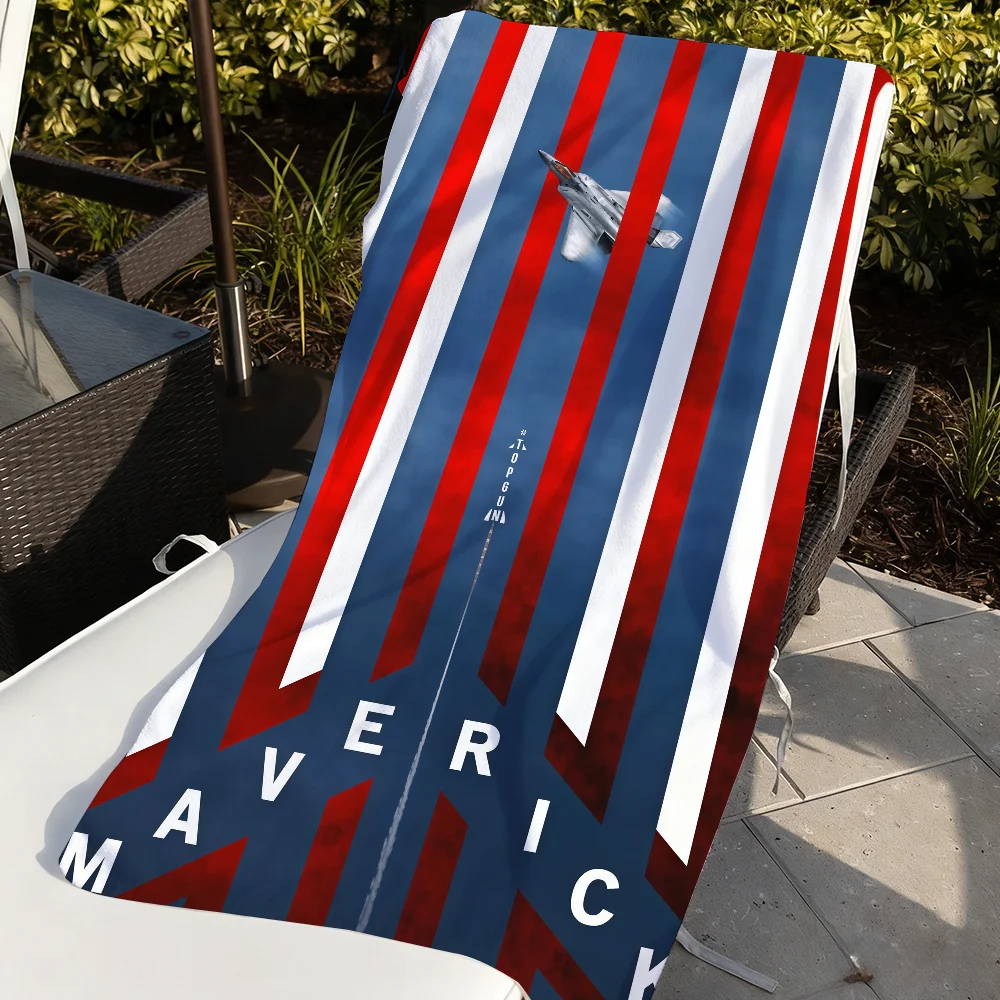 TV T-Top Gun Towel Sports Quick Dry Travel Camping Sandproof Soft Light Large Beach Towel