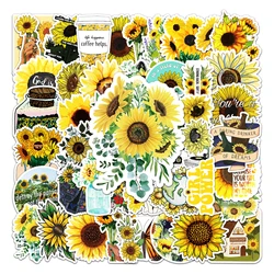 50Pcs Sunflower series Cartoon Cute Waterproof Sticker Skateboarding Snowboard Retro Vinyl home decal Sticker