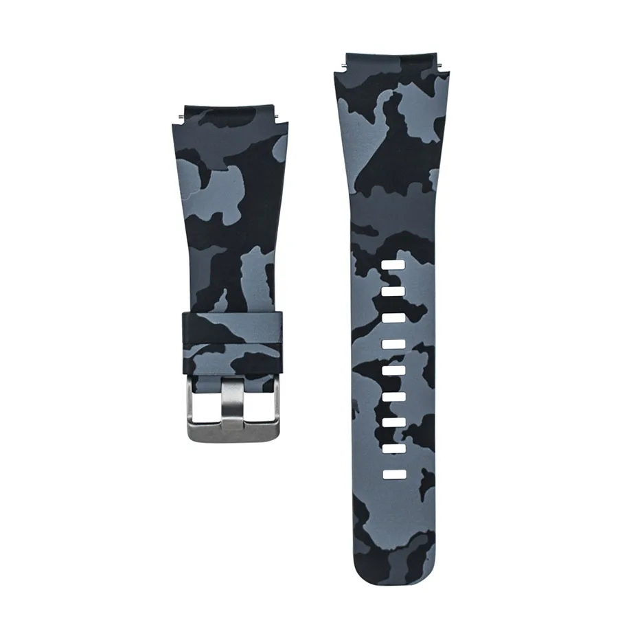 22mm Camouflage Printed Silicone Bracelet for Samsung Galaxy Watch 3 Band 45mm Strap for Huawei GT 3 2/Pro 46mm Runner Belt