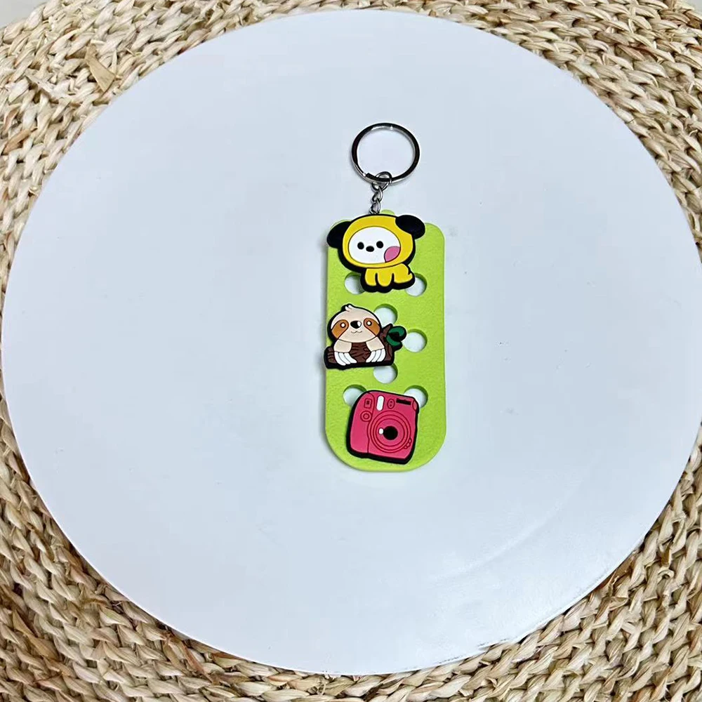 12PCS Luggage Tag Hole Keyring for Shoe Charms Decoration Keychain Suitable For Handbag Key shoe charms Accessory Decoration