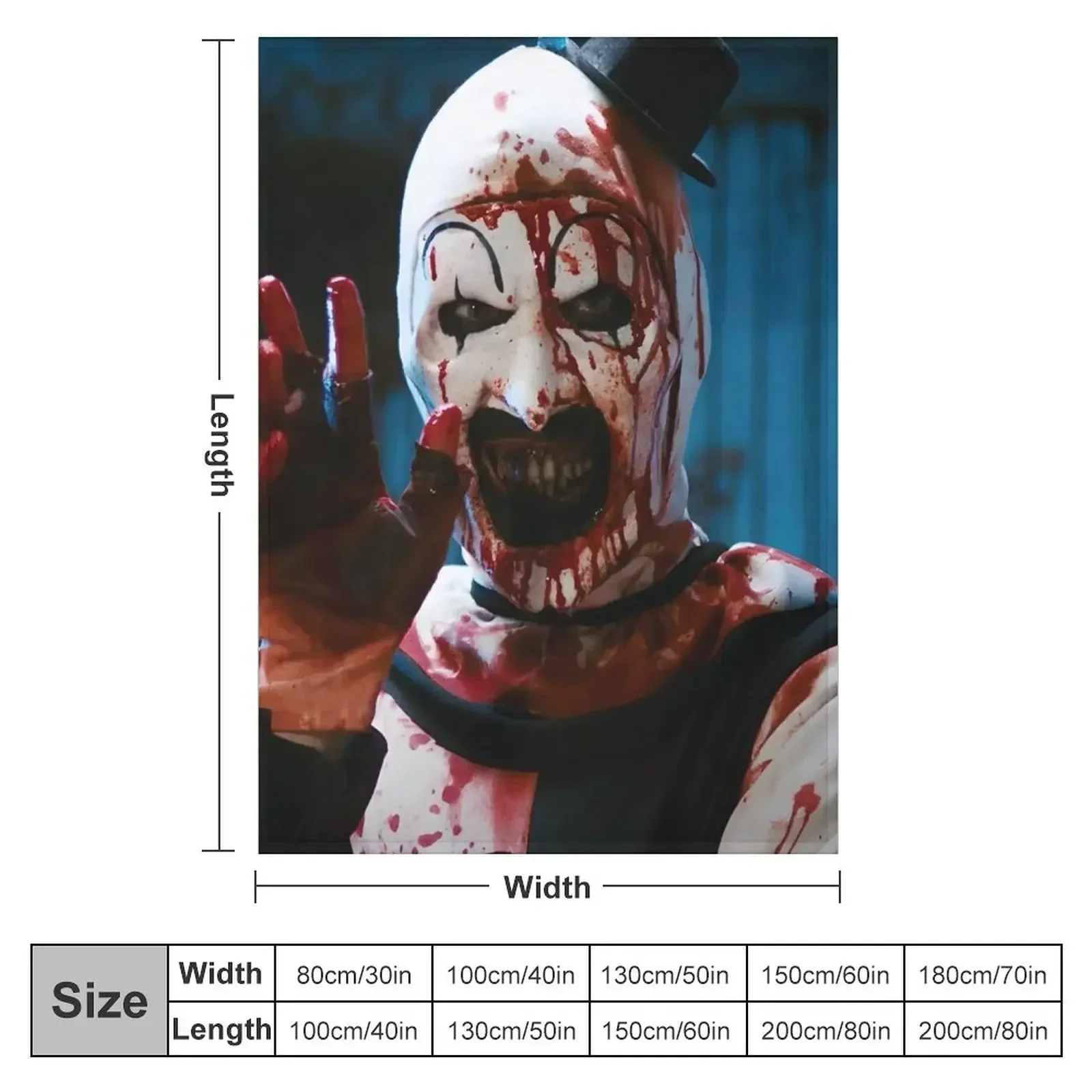 Upscaled Art The Clown - Terrifier Throw Blanket Bed covers Blankets For Bed Blankets