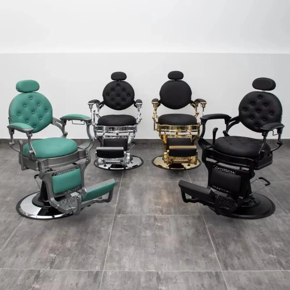 Antique Salon Furniture Hairdresser Armchair Black Vintage Barber Armchair for Men Wholesale Price Butaca De Peluquero