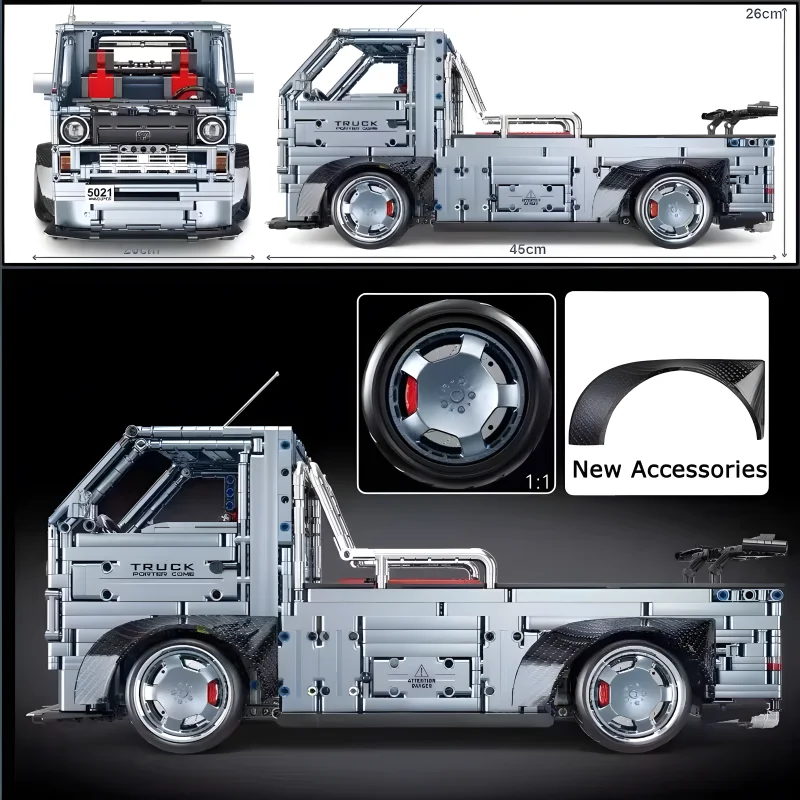 TGL T5021 MOC الرياضة التقنية مركبة يتم التحكم بها عن بُعد سيارة اللبنات مدينة النقل مركبة الطوب ثلاثية الأبعاد لغز لعبة هدية الكريسماس لصبي K