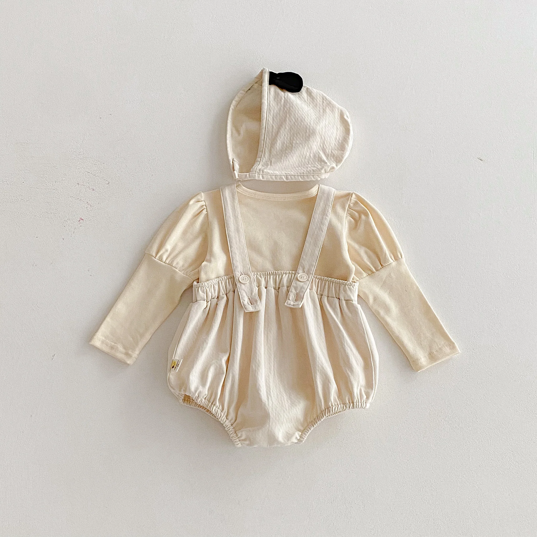 Ins Korean Version Cute Little Bear Baby Boy and Girl One-Piece Dress with Hat Baby Outdoor Bag Baby Clothes