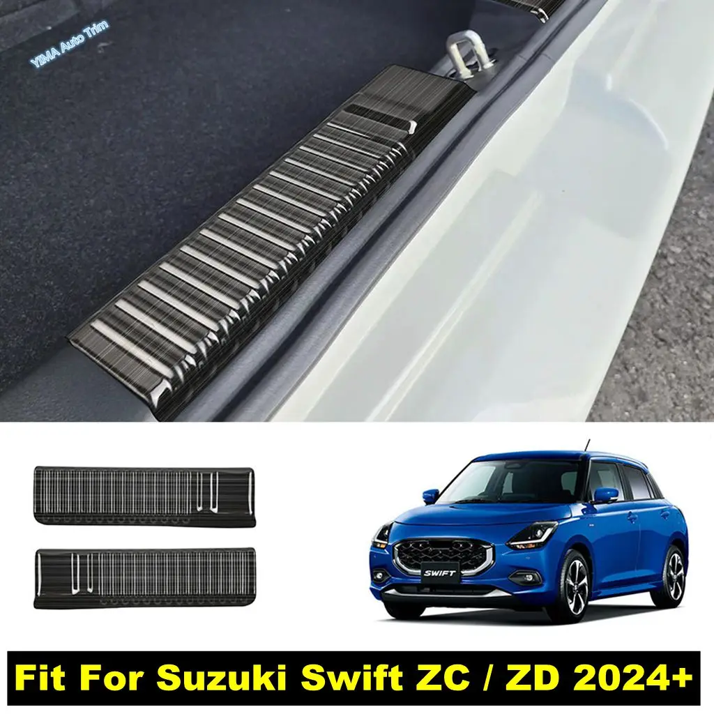 

Car Rear Bumper Protector Tail Trunk Guard Door Sill Scuff Plate Cover Trim Accessories Fit For Suzuki Swift ZC / ZD 2024 2025