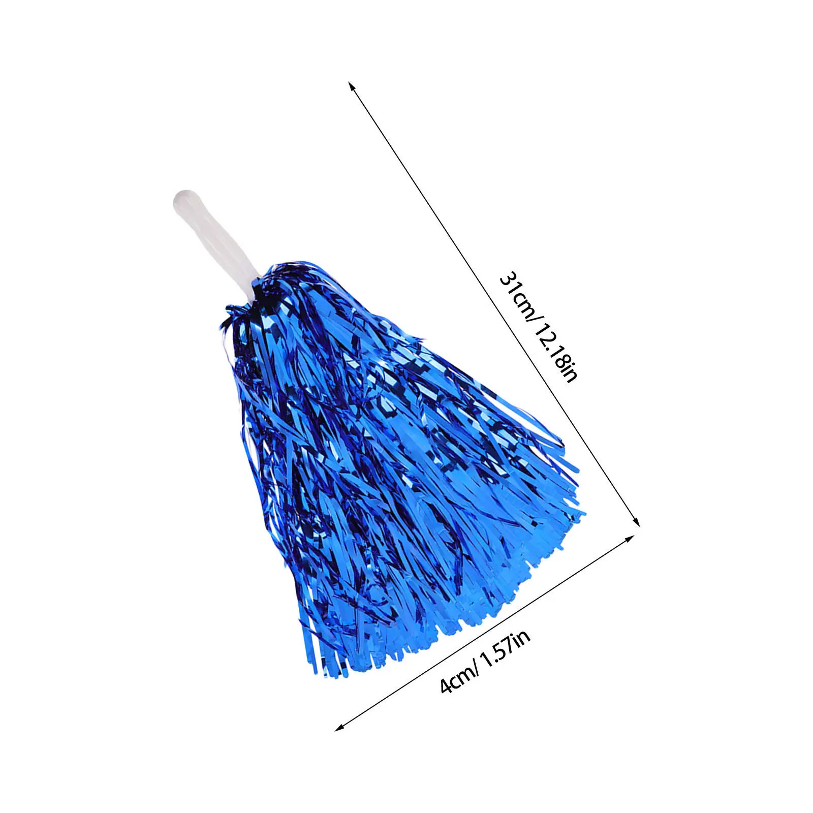 20Pcs Cheerleading Dance Poms Metallic Gloss Material Handheld Pom Poms for Team Spirit Sports Events Cheerleader Hand Flowers