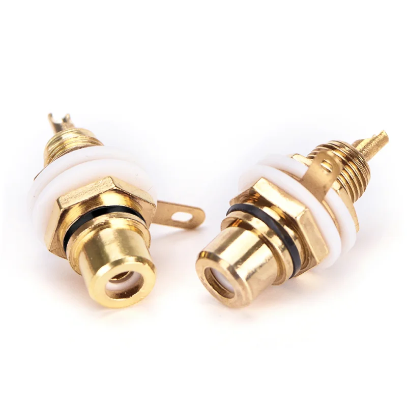 1 Pair RCA Connector RCA Female Socket Connector Chassis Panel Mount Adapter Audio Terminal Plug 3.5mm Plug AV Plug