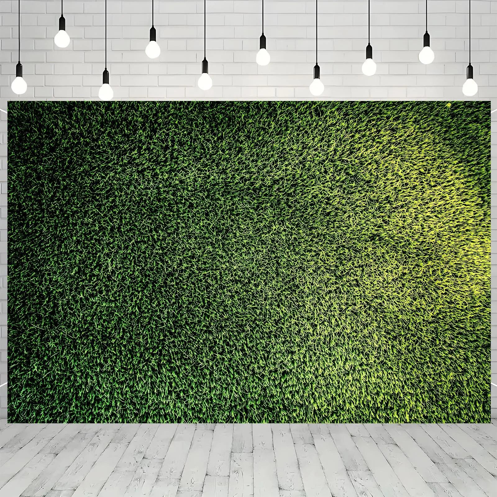 

【 The Charm of Lush Greenery 】 Green Grass Wall Background banner | Polyester fiber | Lush and realistic artificial grass design