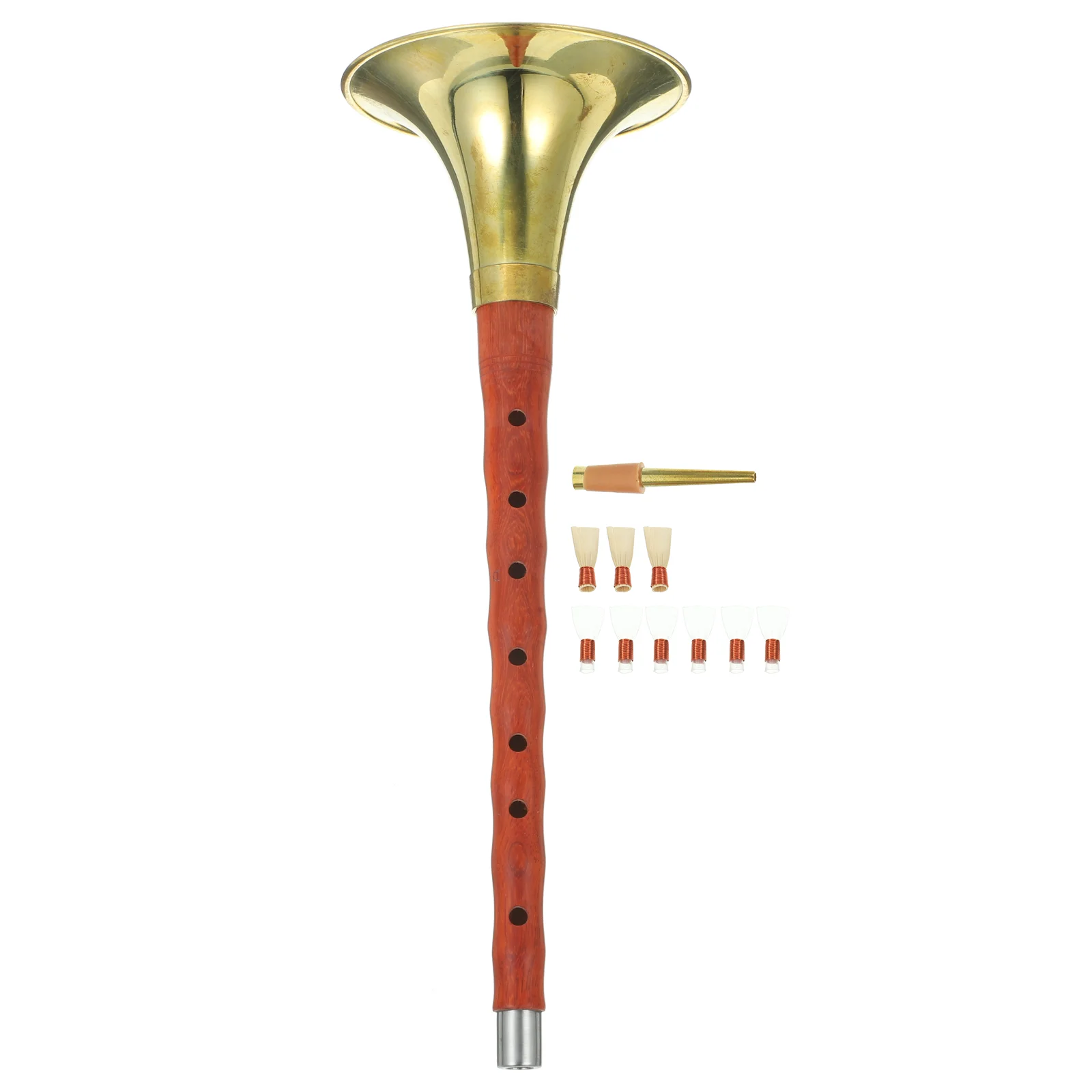 

D Adjustment Suona Horn Musical Instruments Wind Professional Ethnic Rosewood-made Red Pear Metal Chinese