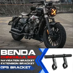 22mm Handlebar Extension Bar GPS Navigation Phone Holder for BENDA CHINCHILLA 300 CNC Navigation Bracket