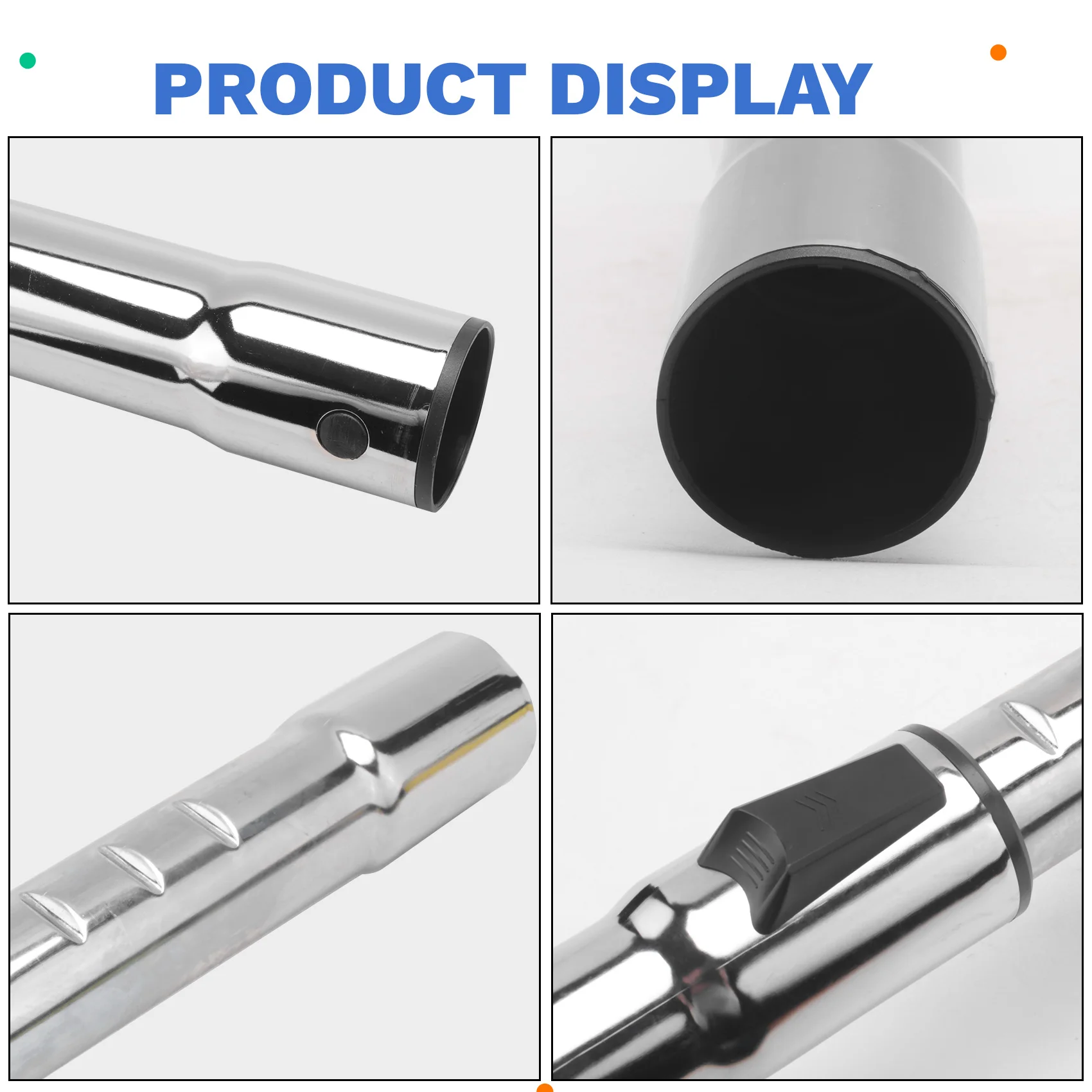 A23T Vacuum Cleaner Tube Telescopic Tube 35mm Connection Universal Pipe Stainless Steel Extension Wand for Most Models