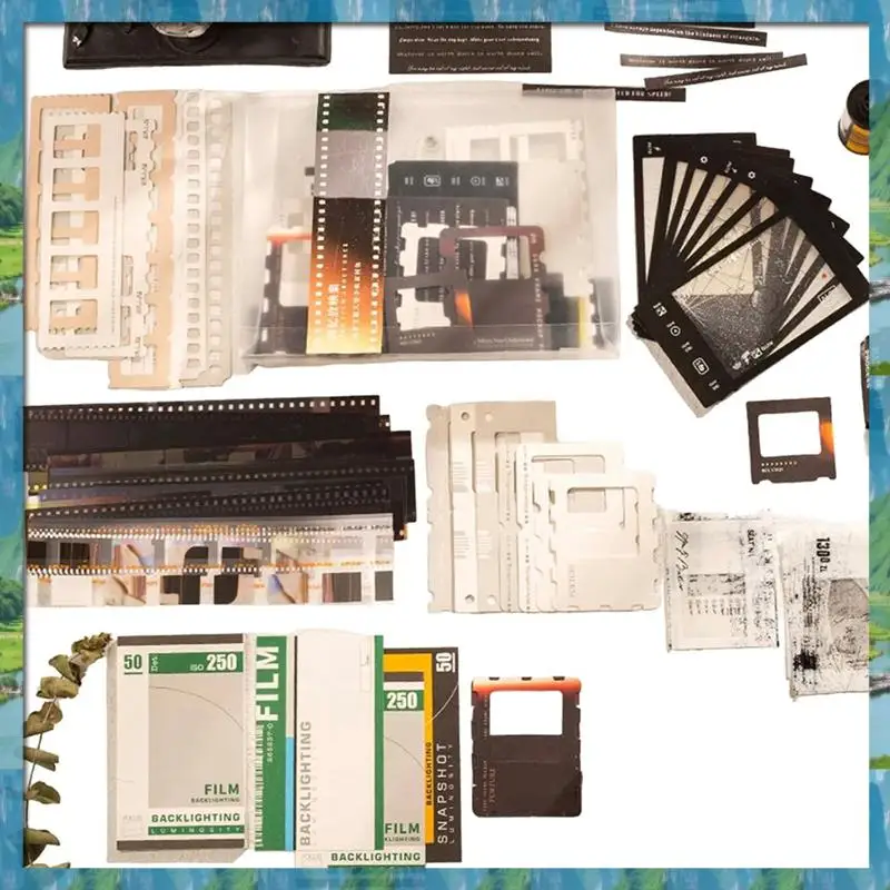 

Винтажный набор для скрапбукинга с тематикой фото, 94 шт., фильм для фильма, для пленочных наклеек и принадлежностей для журналов, быстрый-