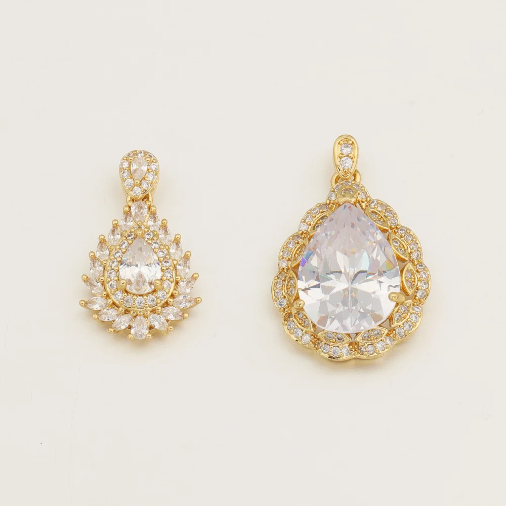 

Cordial Design 20Pcs DIY Pendant/Hand Made/Necklace Making/Water Drop Shape/CZ Rhinestone Charms/Jewelry Accessories #194422