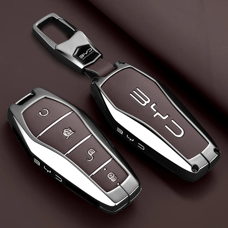 Key Fob Cover Key Fob Protector For BYD Seal U Atto 3 King Sealion 7 6 Seagull Atto 1 Dolphin Mini M6 M9 Zinc Alloy Accessories