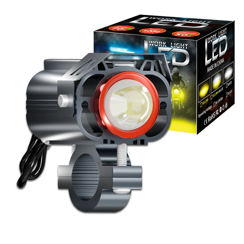 

Motorcycle spotlight LED Auxiliary motorcycle headlights foglights led Dual colors External light motorcycle accessories lights