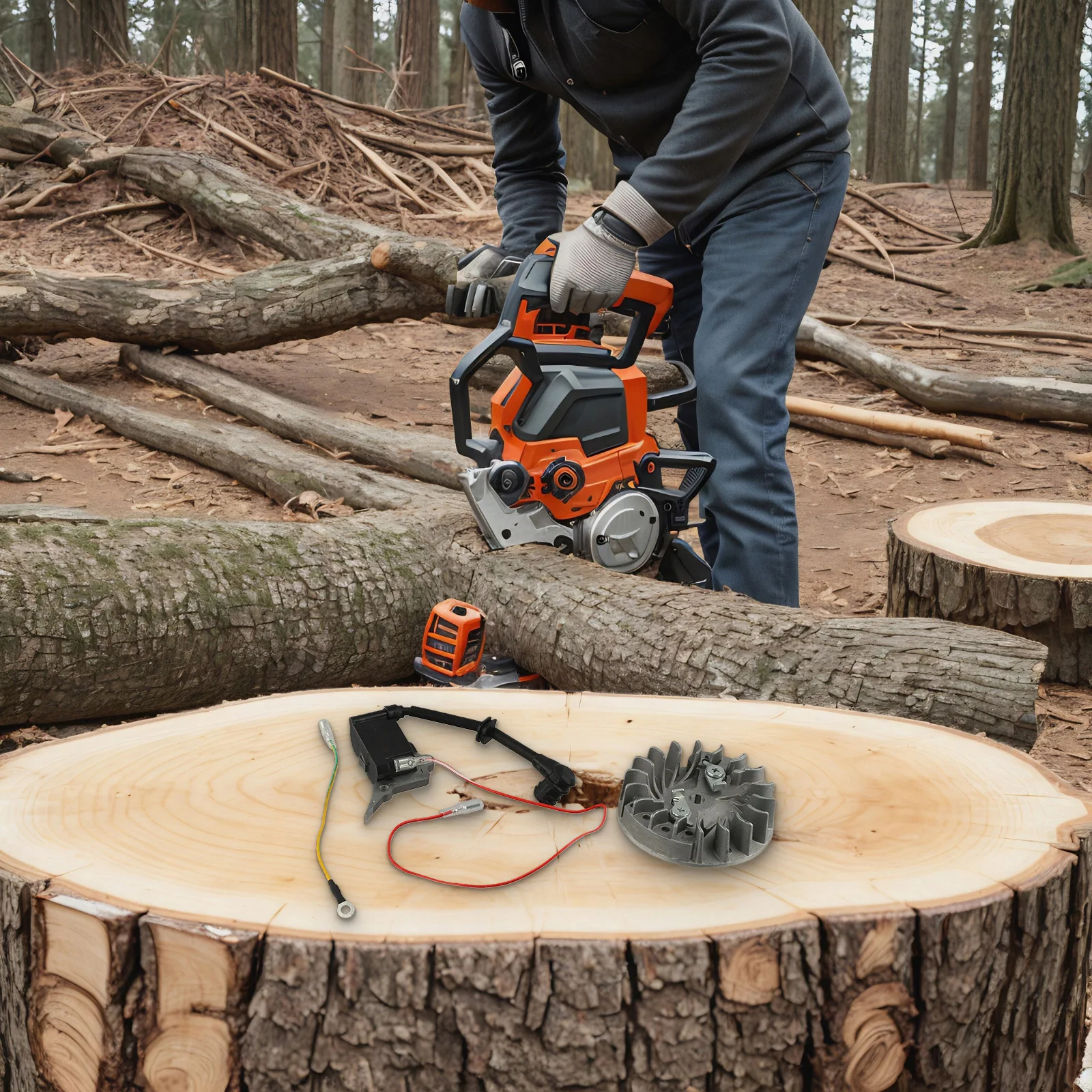 

Saw Enhancement Components Reliable Flywheel & Efficient Ignitor Kit Tailored to Meet the Demands of a Standard Chainsaw Setup