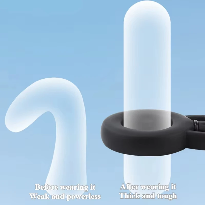 Anillo inflable para retrasar la eyaculación del pene, silicona líquida, mejora de la erección, anillo para el pene, entrenamiento de coqueteo, masturbador masculino, Juguetes sexuales
